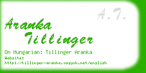 aranka tillinger business card